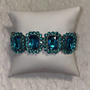 Teal Stone Prom Bracelet